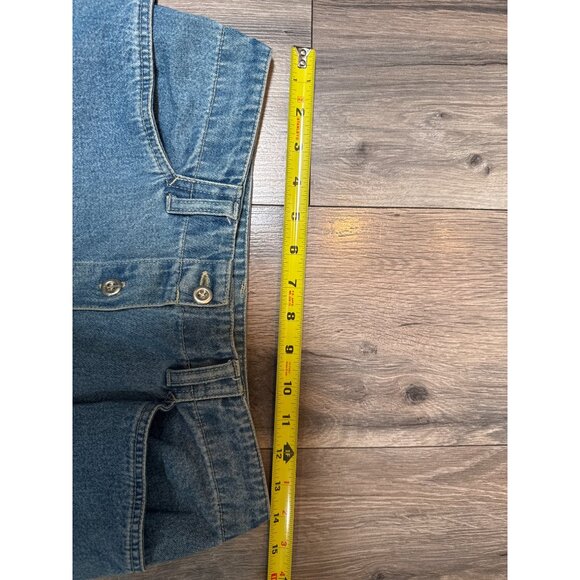 Vtg Club Newport Light Weight Denim Skirt Size 6P Cotton Midi Length Button-Fron - Picture 3 of 6